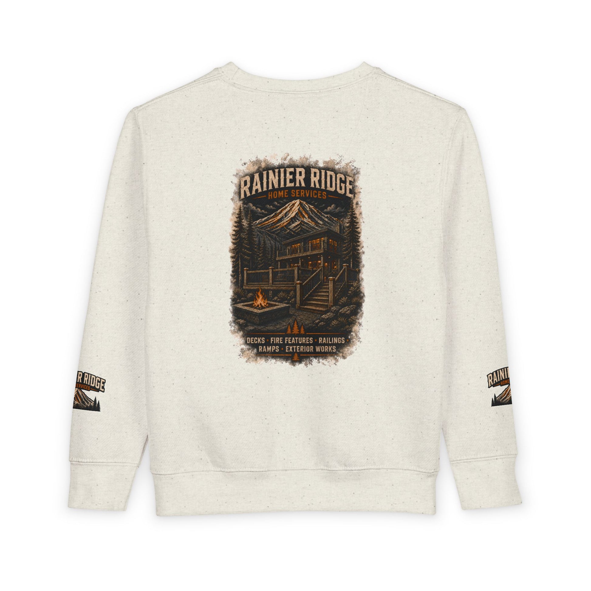 Toddler Sweatshirt - Rainier Ridge Mountain Campfire Logo Crewneck