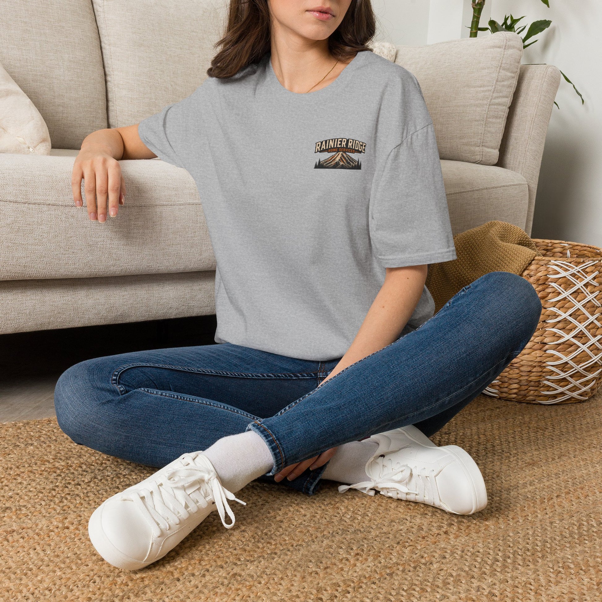 Rainier Ridge Mountain Graphic T-Shirt — Outdoor Adventure Pocket Tee