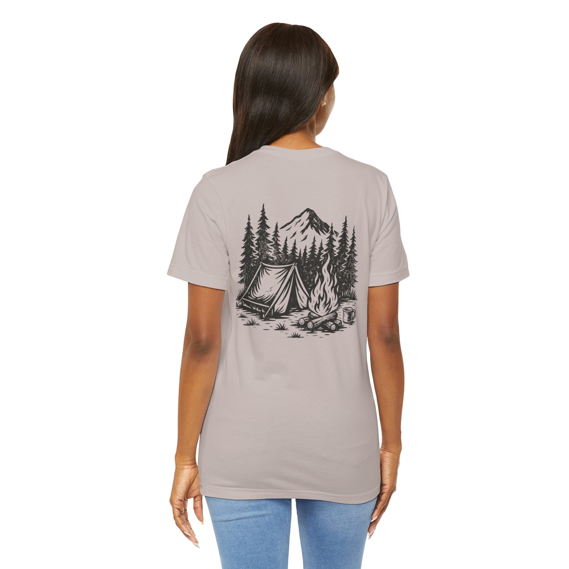 Wander Camp Tee – Distressed Campfire Scene