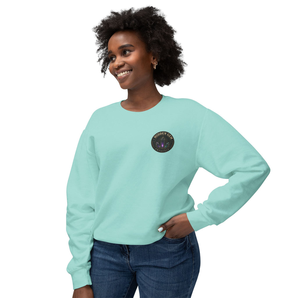 Crystal Crewneck Sweatshirt — "Hidden Gem Crystals" Graphic