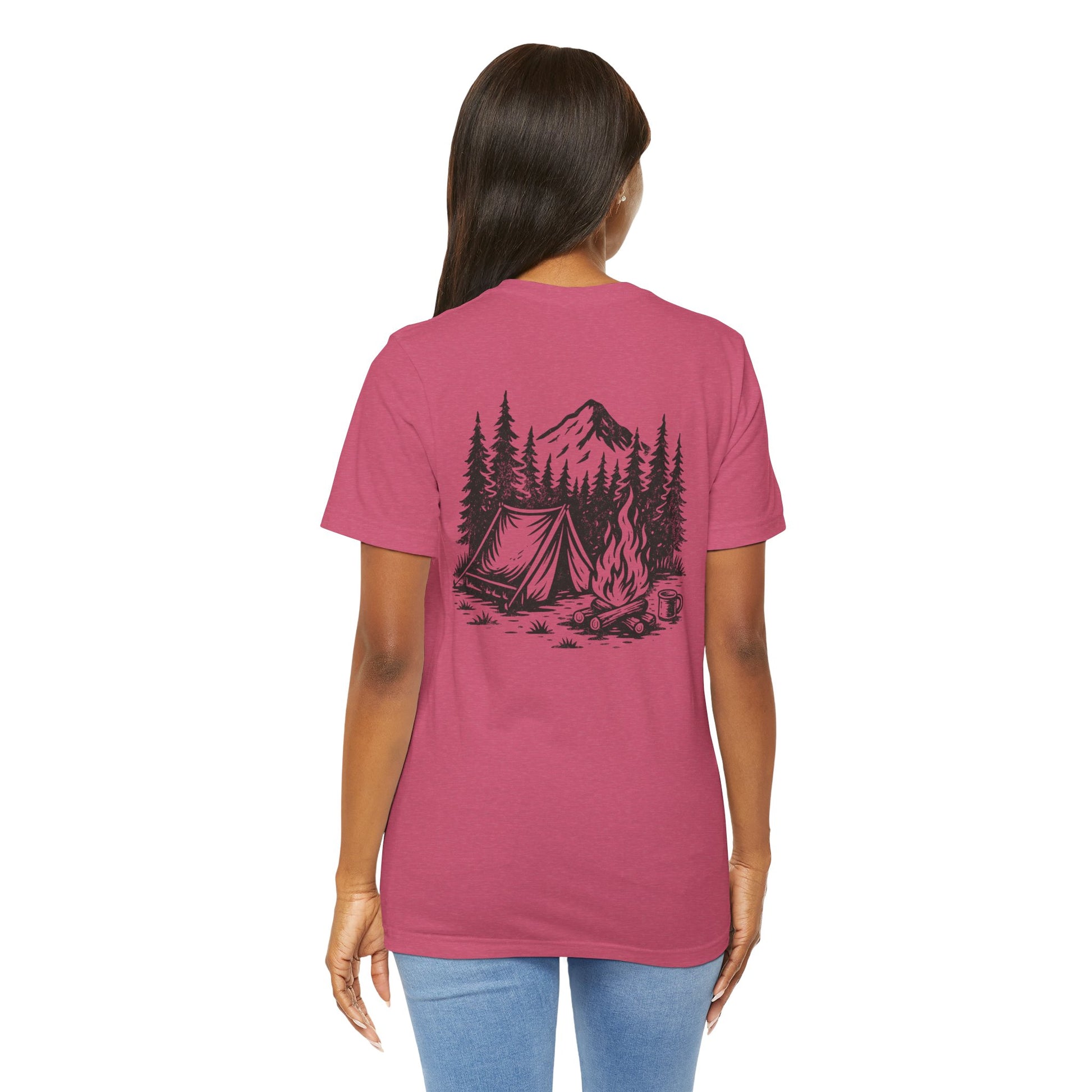 Wander Camp Tee – Distressed Campfire Scene