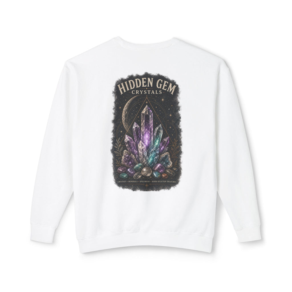 Crystal Crewneck Sweatshirt — "Hidden Gem Crystals" Graphic