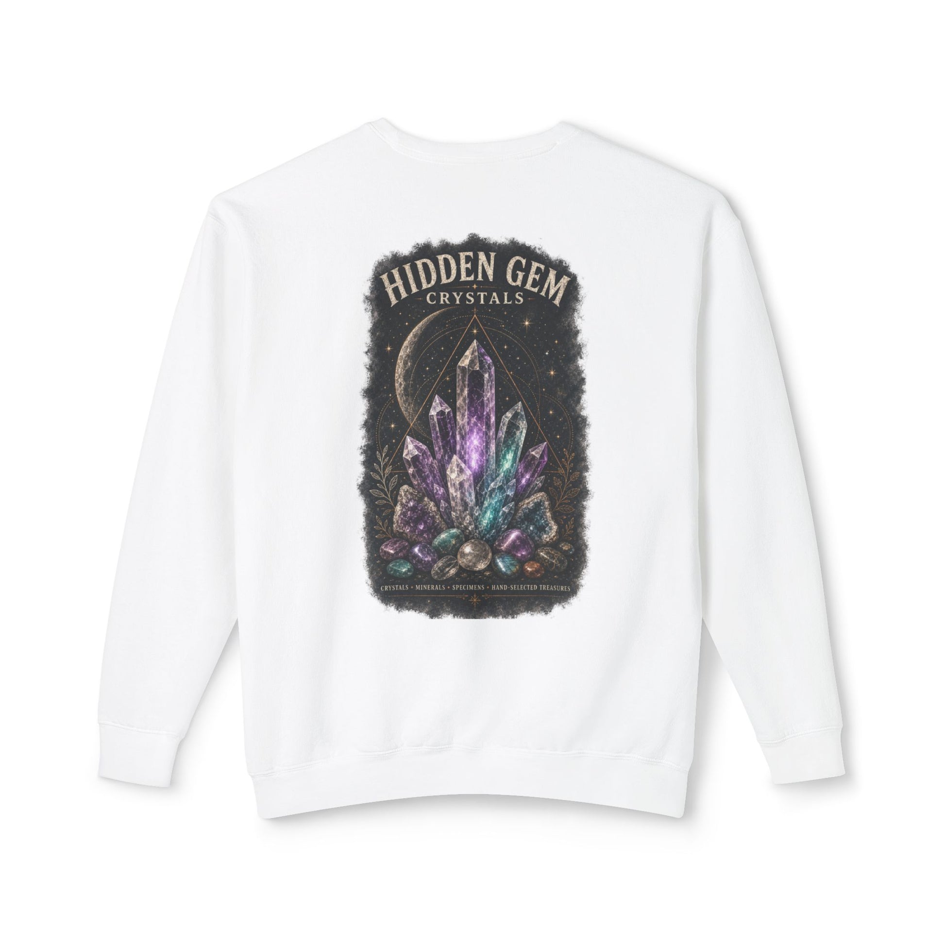 Crystal Crewneck Sweatshirt — "Hidden Gem Crystals" Graphic
