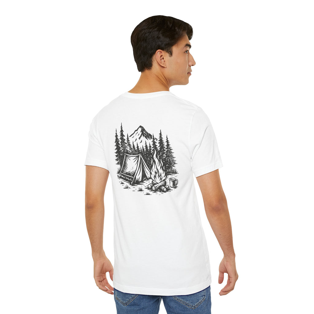 Wander Camp Tee – Distressed Campfire Scene