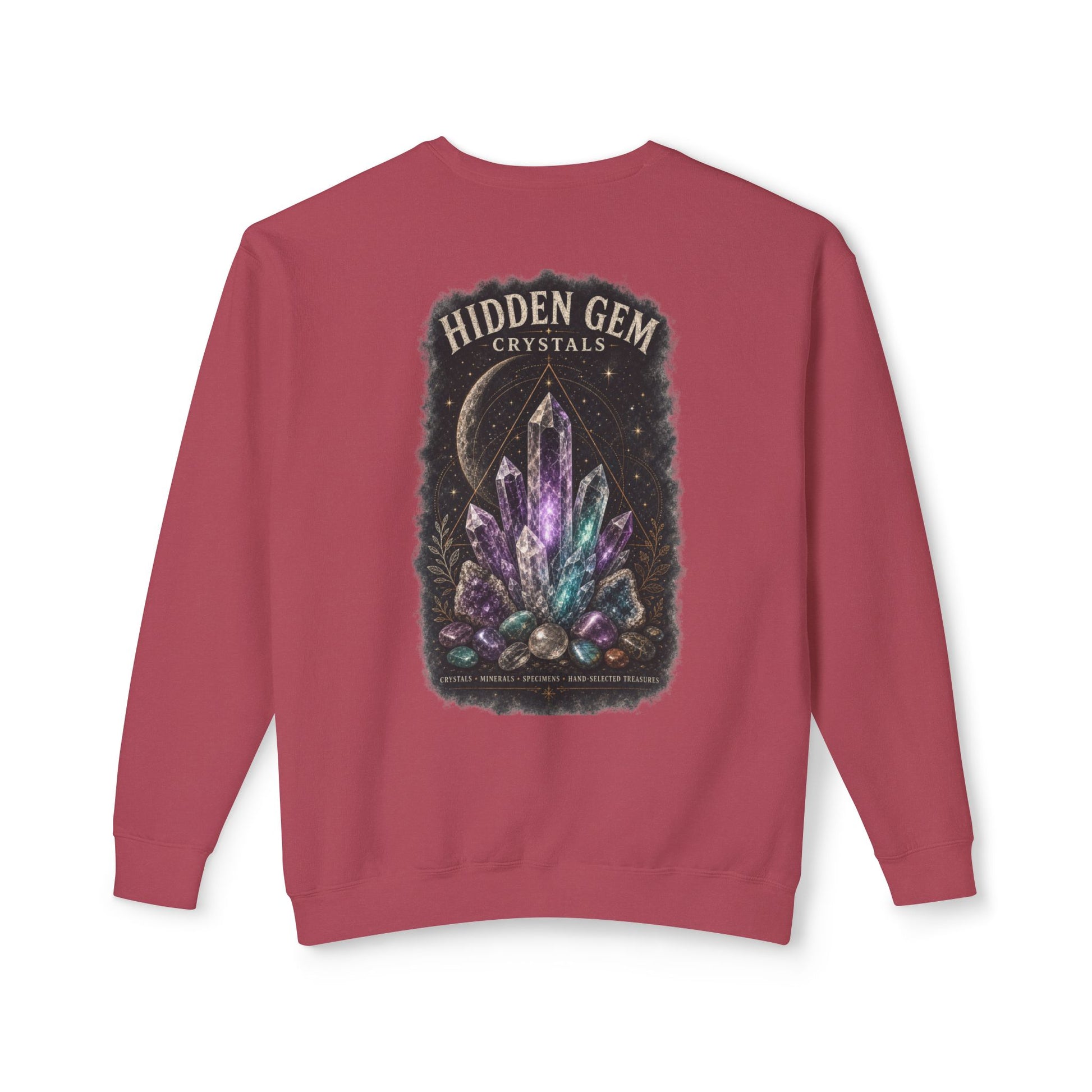 Crystal Crewneck Sweatshirt — "Hidden Gem Crystals" Graphic
