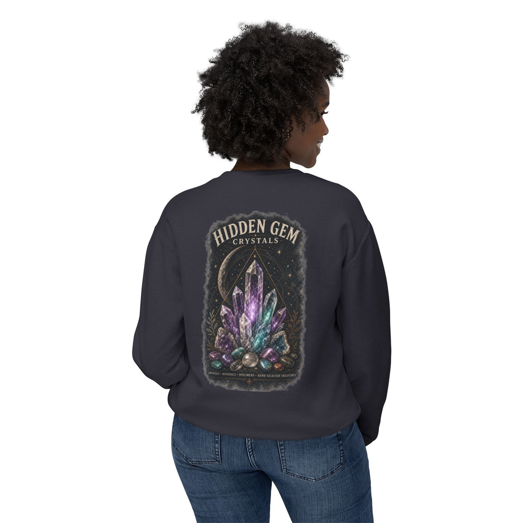 Crystal Crewneck Sweatshirt — "Hidden Gem Crystals" Graphic