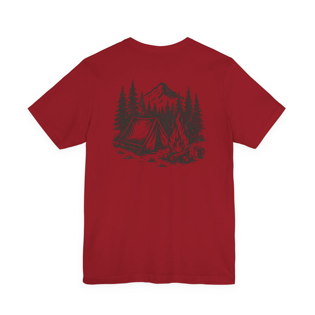 Wander Camp Tee – Distressed Campfire Scene
