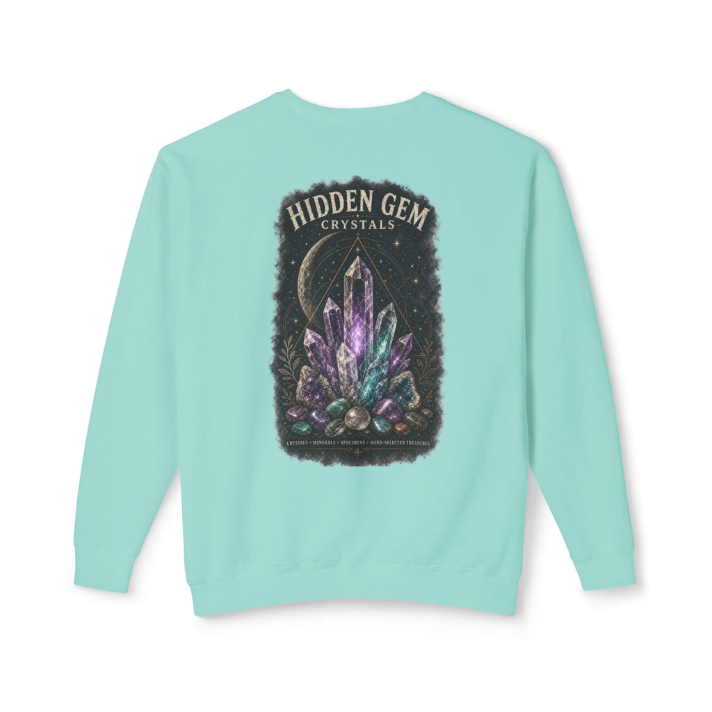 Crystal Crewneck Sweatshirt — "Hidden Gem Crystals" Graphic