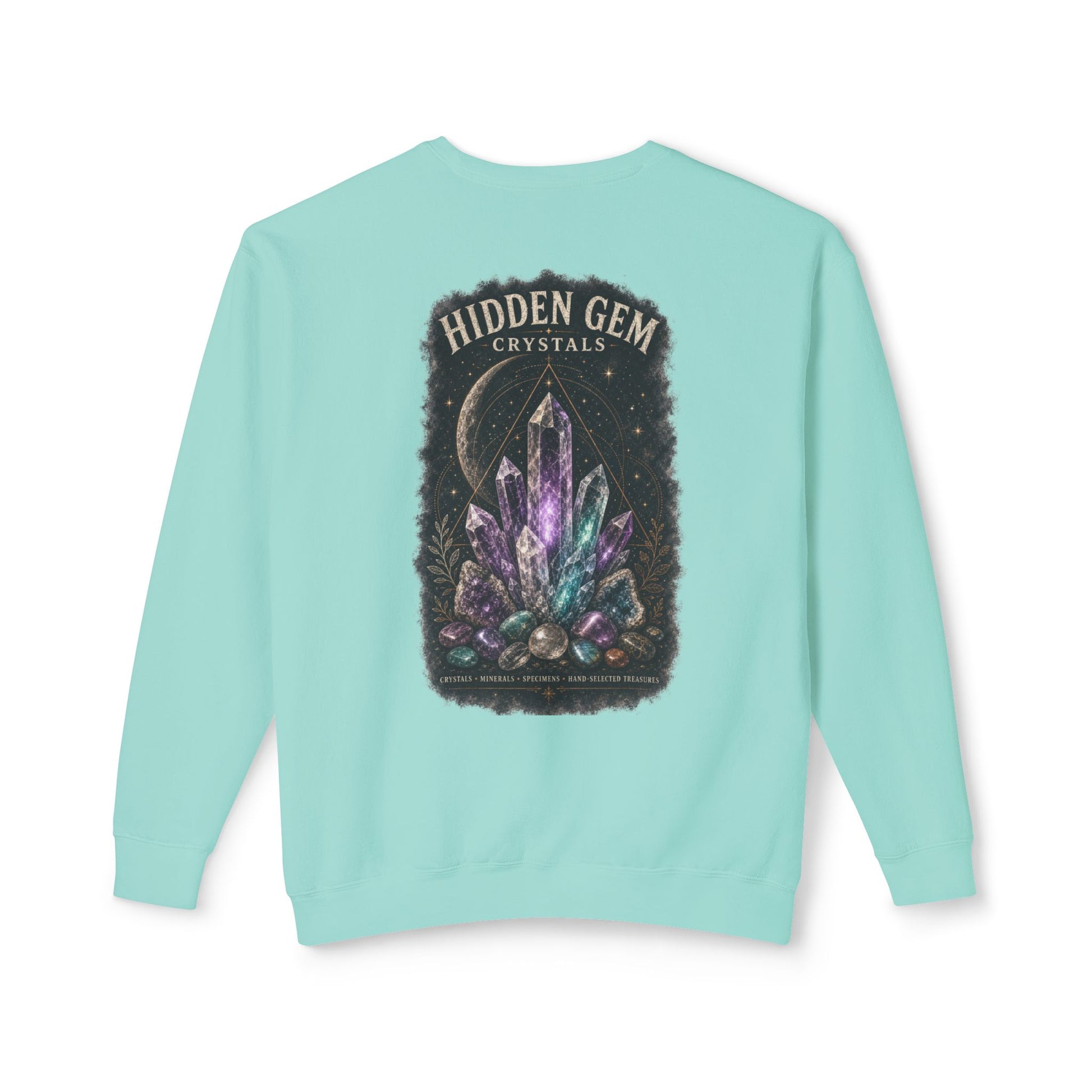 Crystal Crewneck Sweatshirt — "Hidden Gem Crystals" Graphic