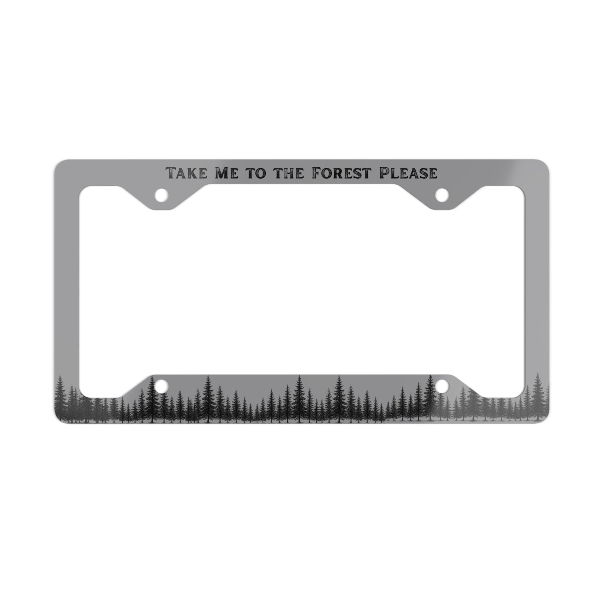 Metal License Plate Frame with Forest Design, Take Me to the Forest Please, Car Decor, Nature Lover Gift, Outdoor Enthusiast [...]