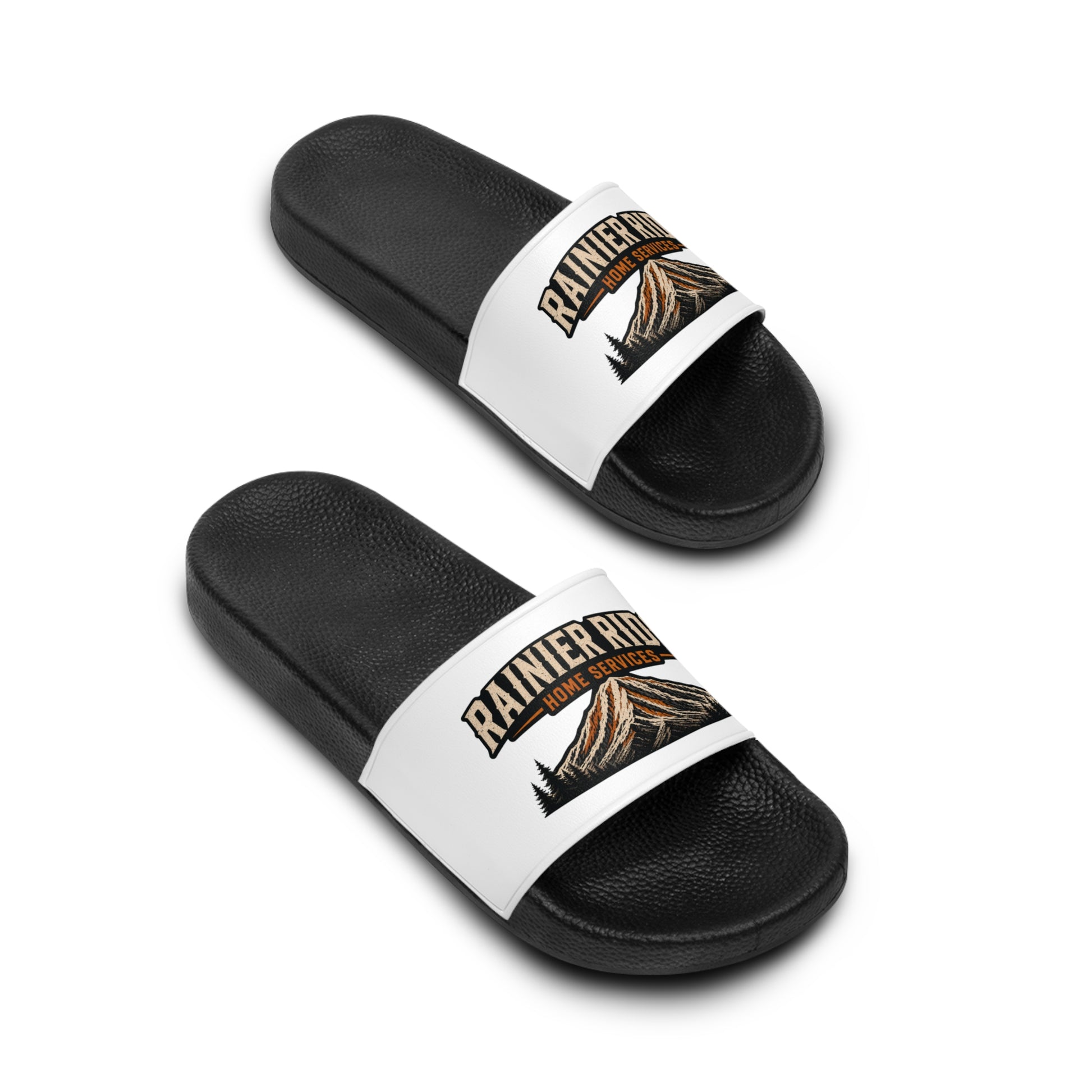 Rainier Ridge Men's Slide Sandals — Mountain Logo Pool & Beach Slides