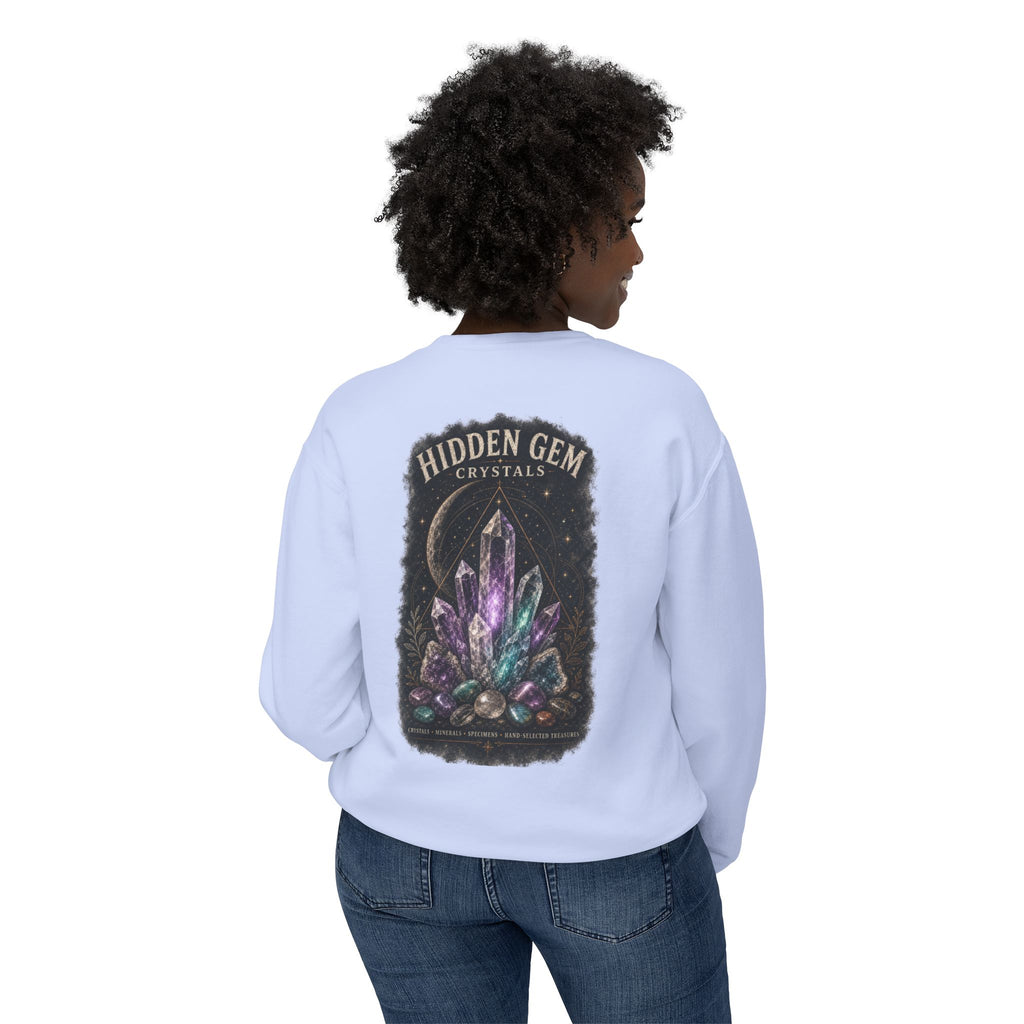 Crystal Crewneck Sweatshirt — "Hidden Gem Crystals" Graphic