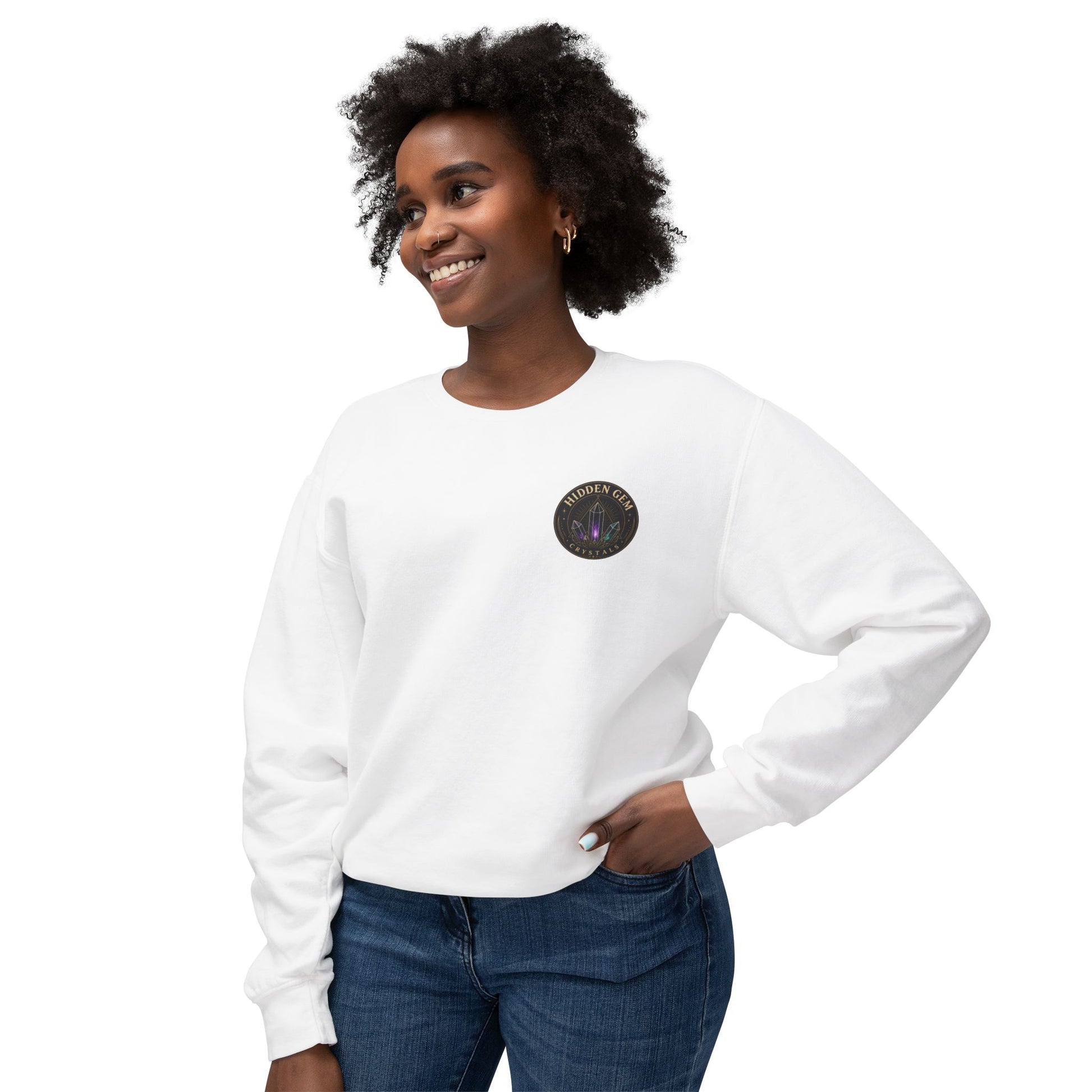 Crystal Crewneck Sweatshirt — "Hidden Gem Crystals" Graphic