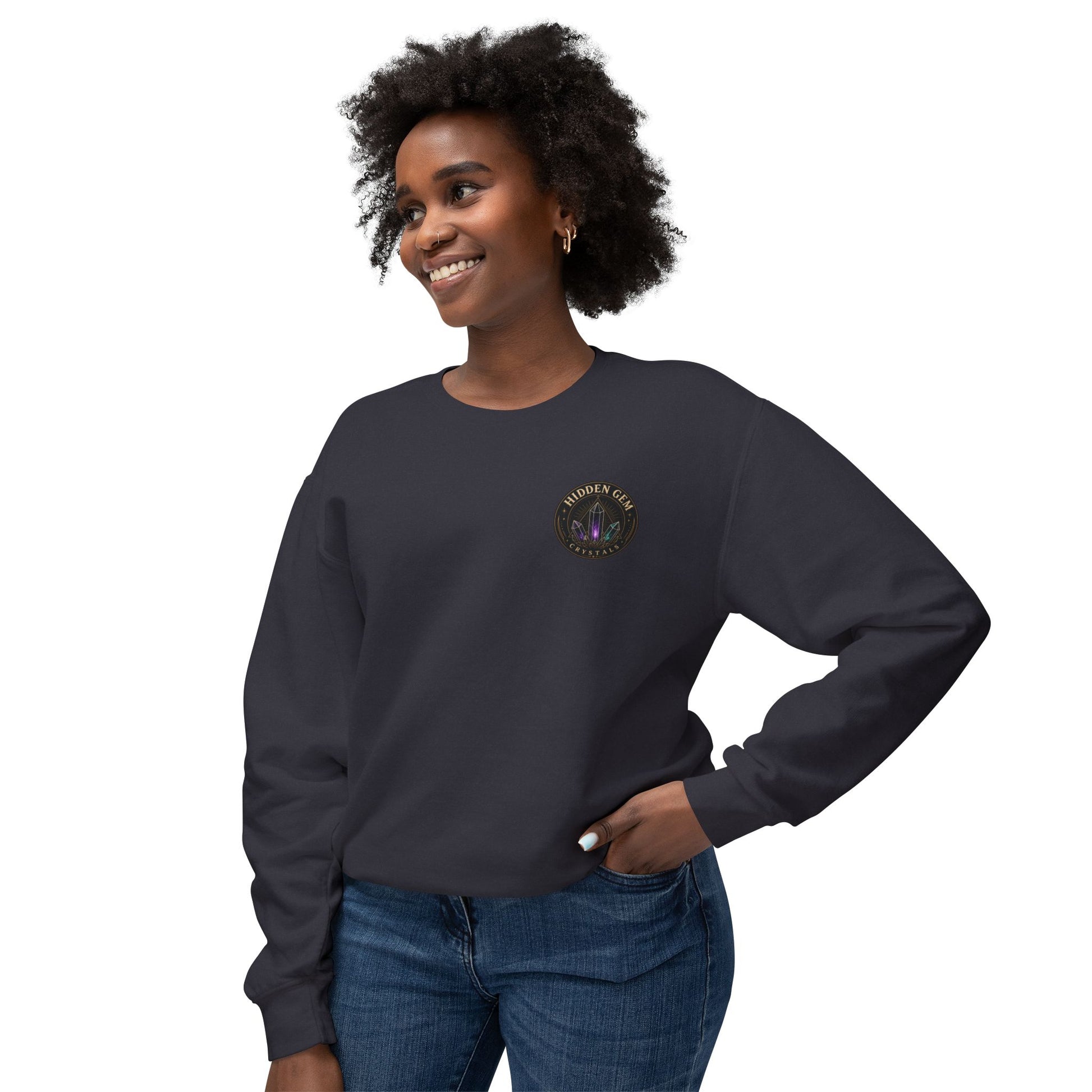 Crystal Crewneck Sweatshirt — "Hidden Gem Crystals" Graphic
