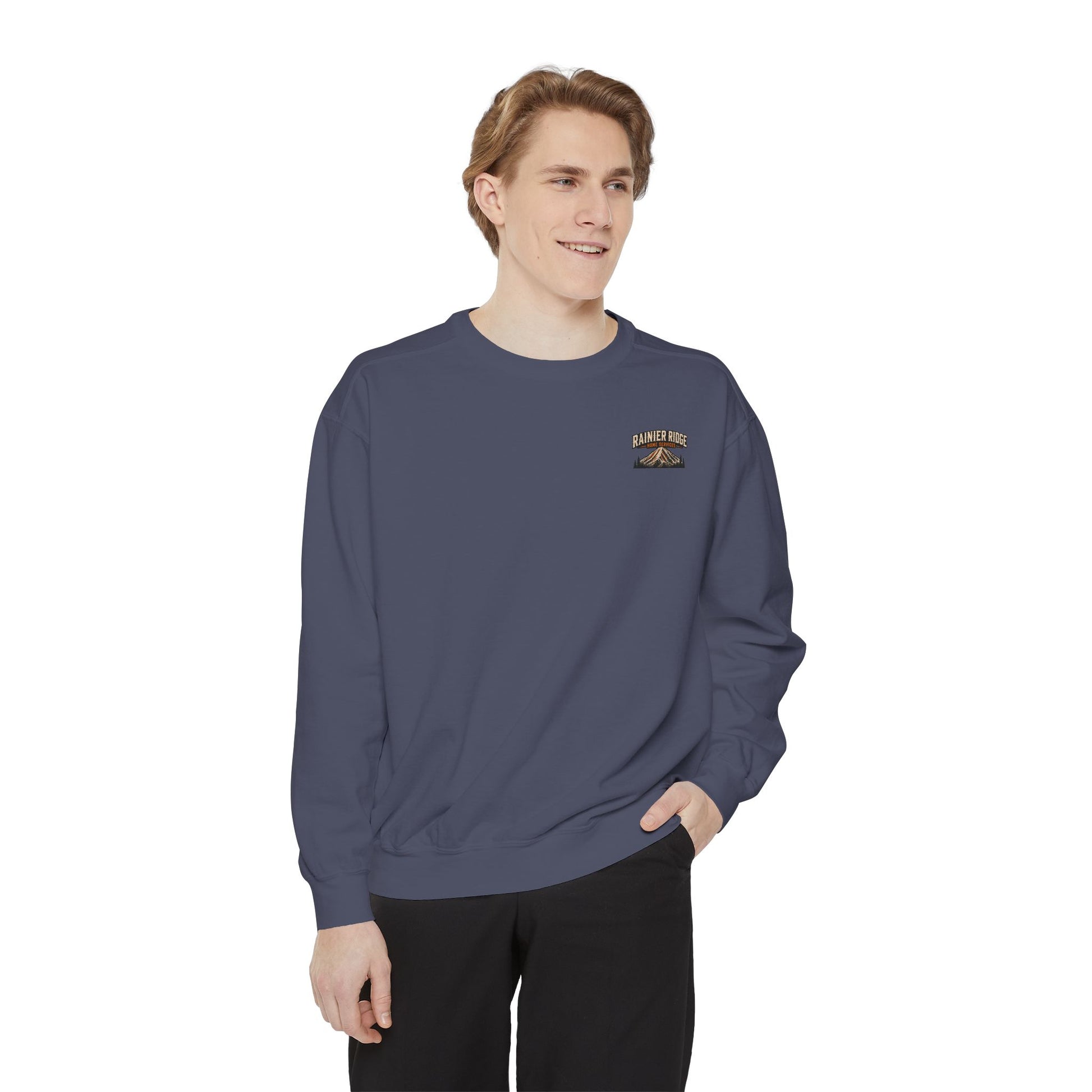 Rainier Ridge Cabin Sweatshirt — Mountain Lodge Campfire Crewneck