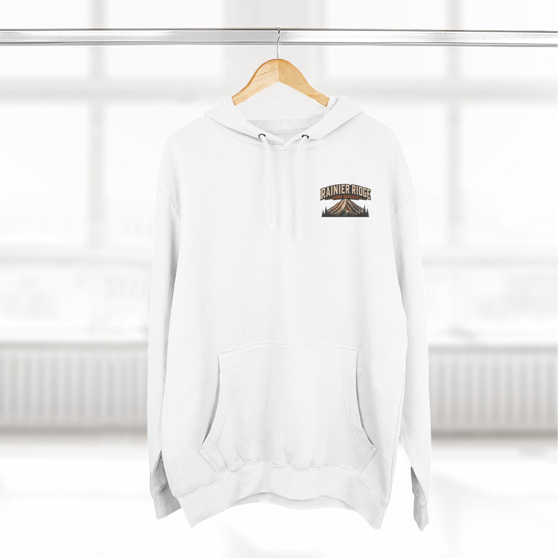 Rainier Ridge Cabin Hoodie — Cozy Mountain Cabin Camping Pullover