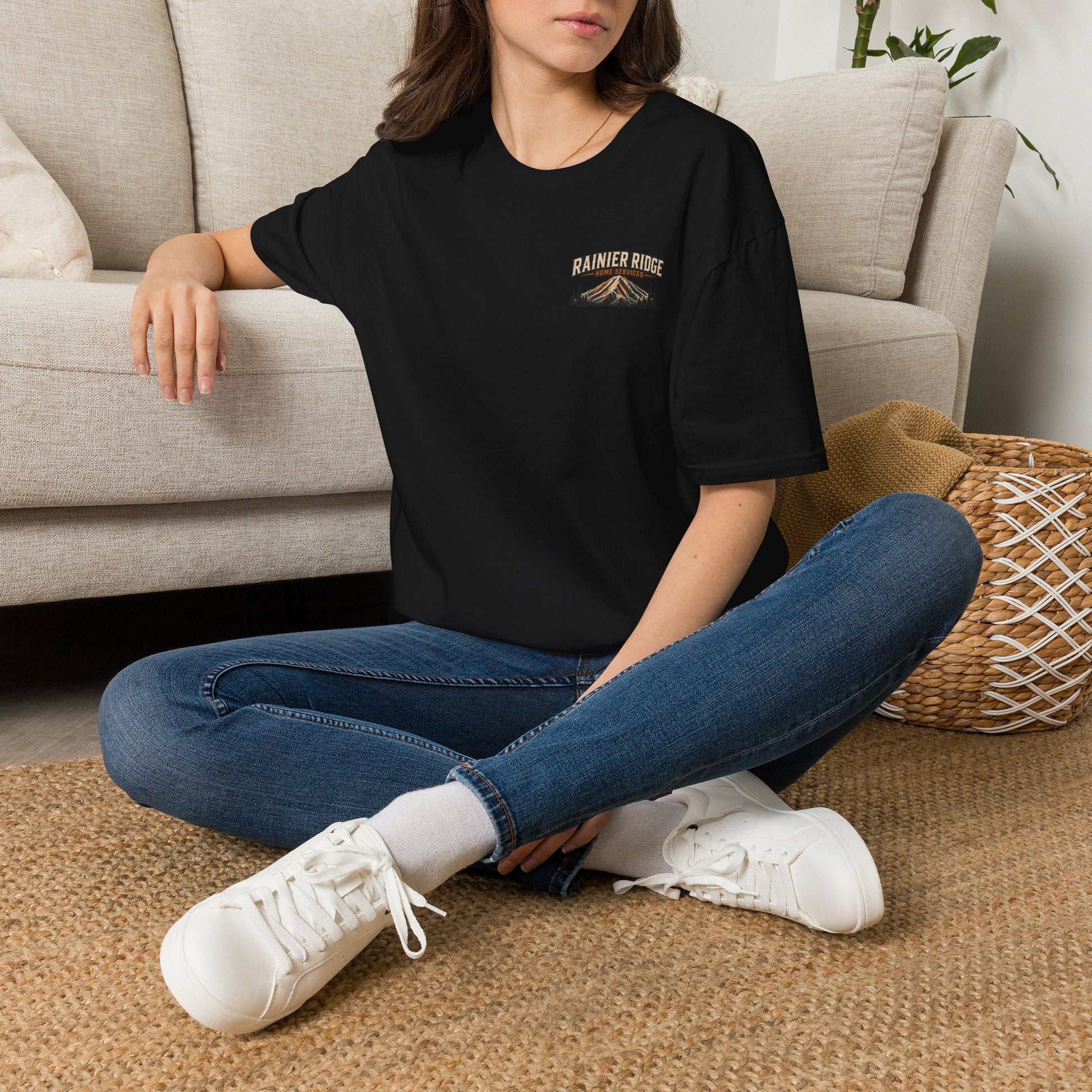 Rainier Ridge Mountain Graphic T-Shirt — Outdoor Adventure Pocket Tee