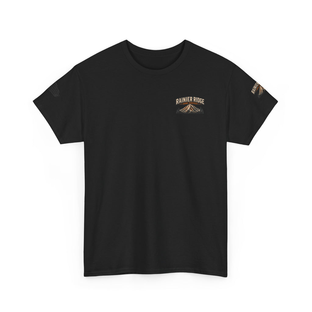 Cabin Collage Tee — Rustic Mountain Lodge Photo Graphic T-Shirt