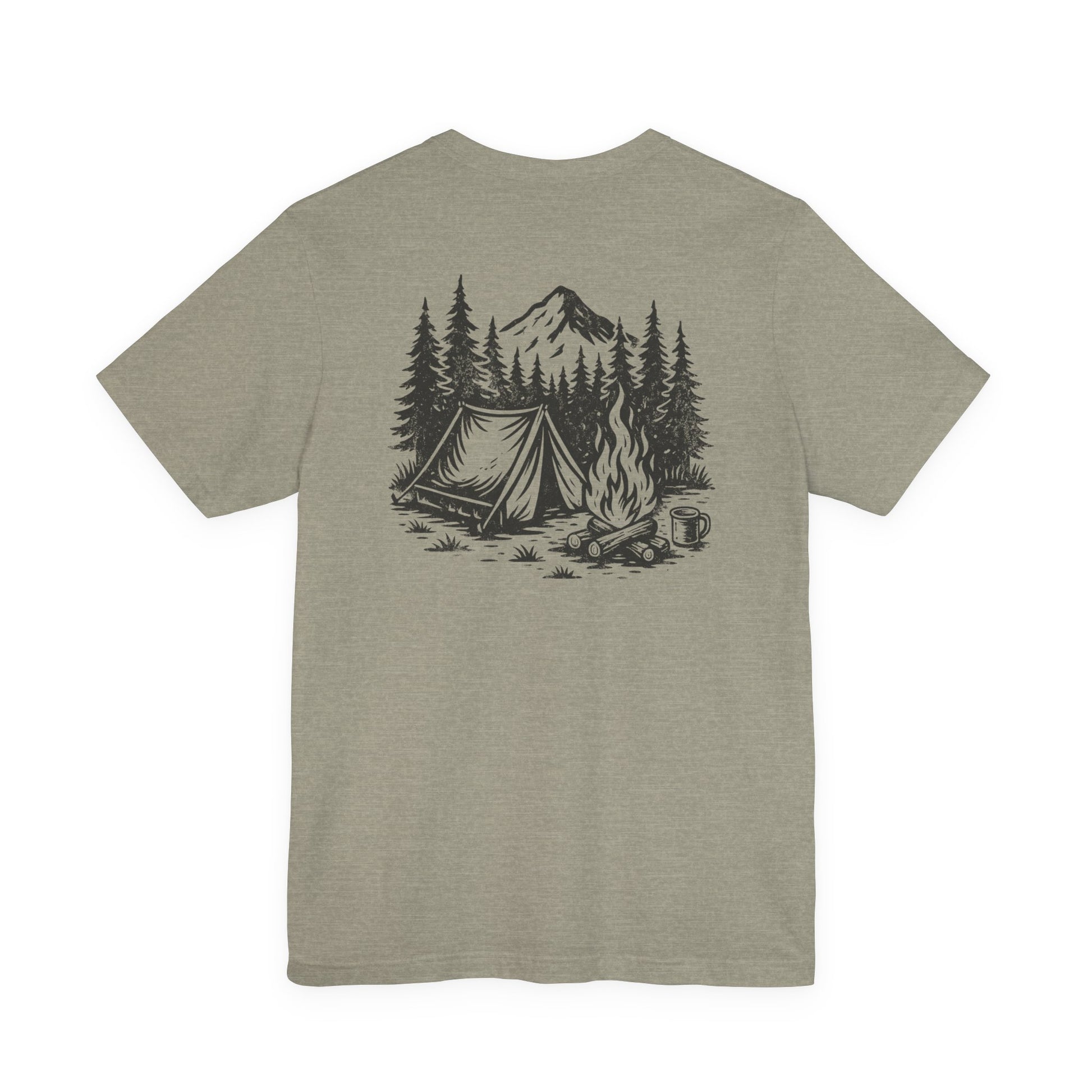 Wander Camp Tee – Distressed Campfire Scene