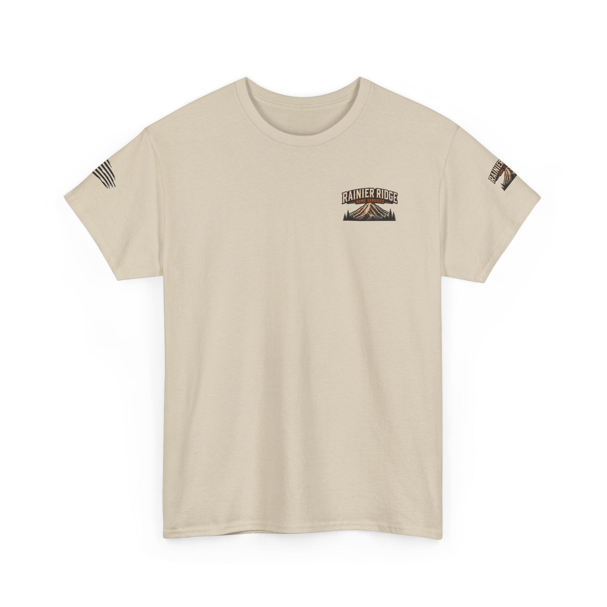 Cabin Collage Tee — Rustic Mountain Lodge Photo Graphic T-Shirt