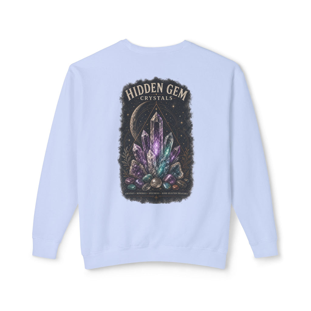 Crystal Crewneck Sweatshirt — "Hidden Gem Crystals" Graphic