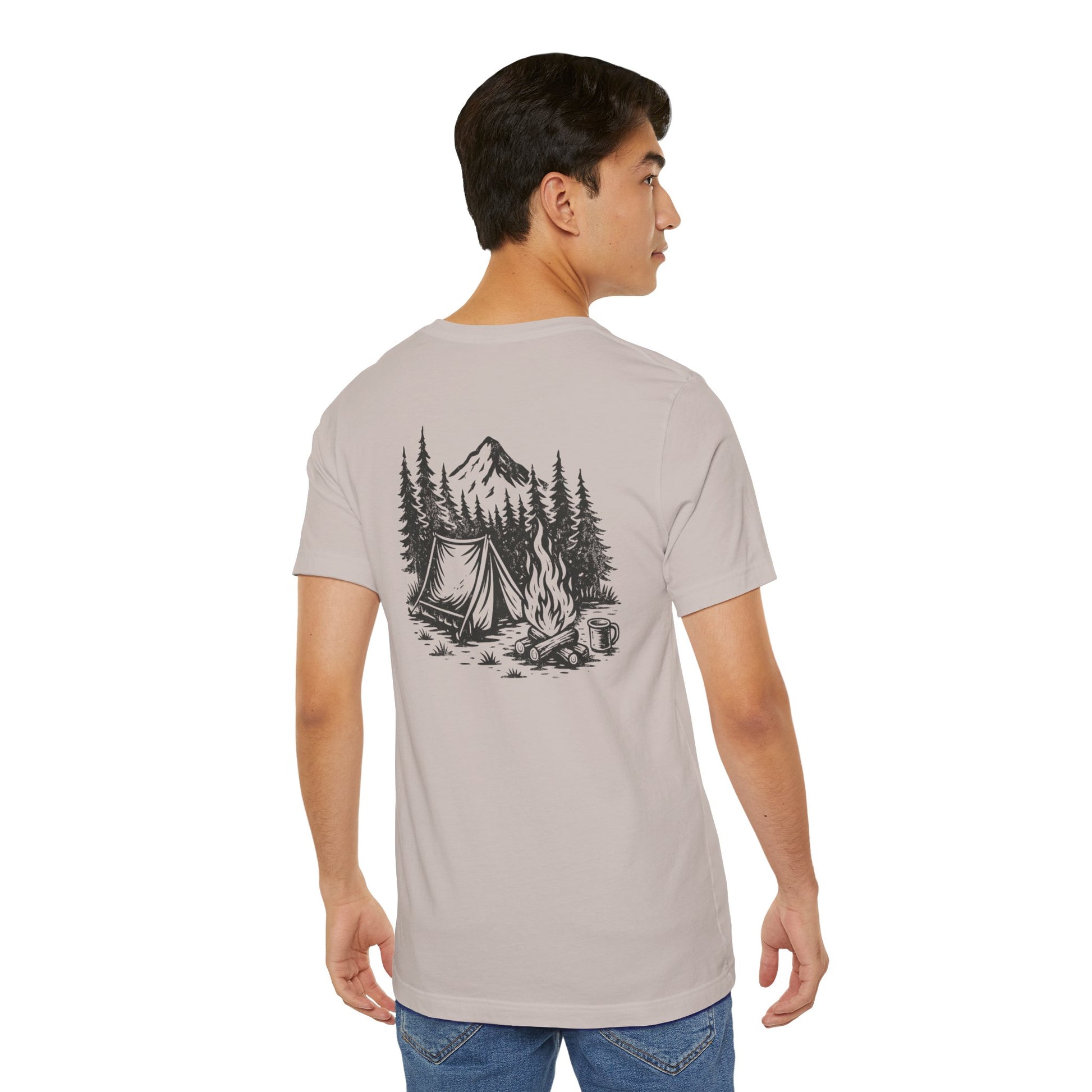 Wander Camp Tee – Distressed Campfire Scene