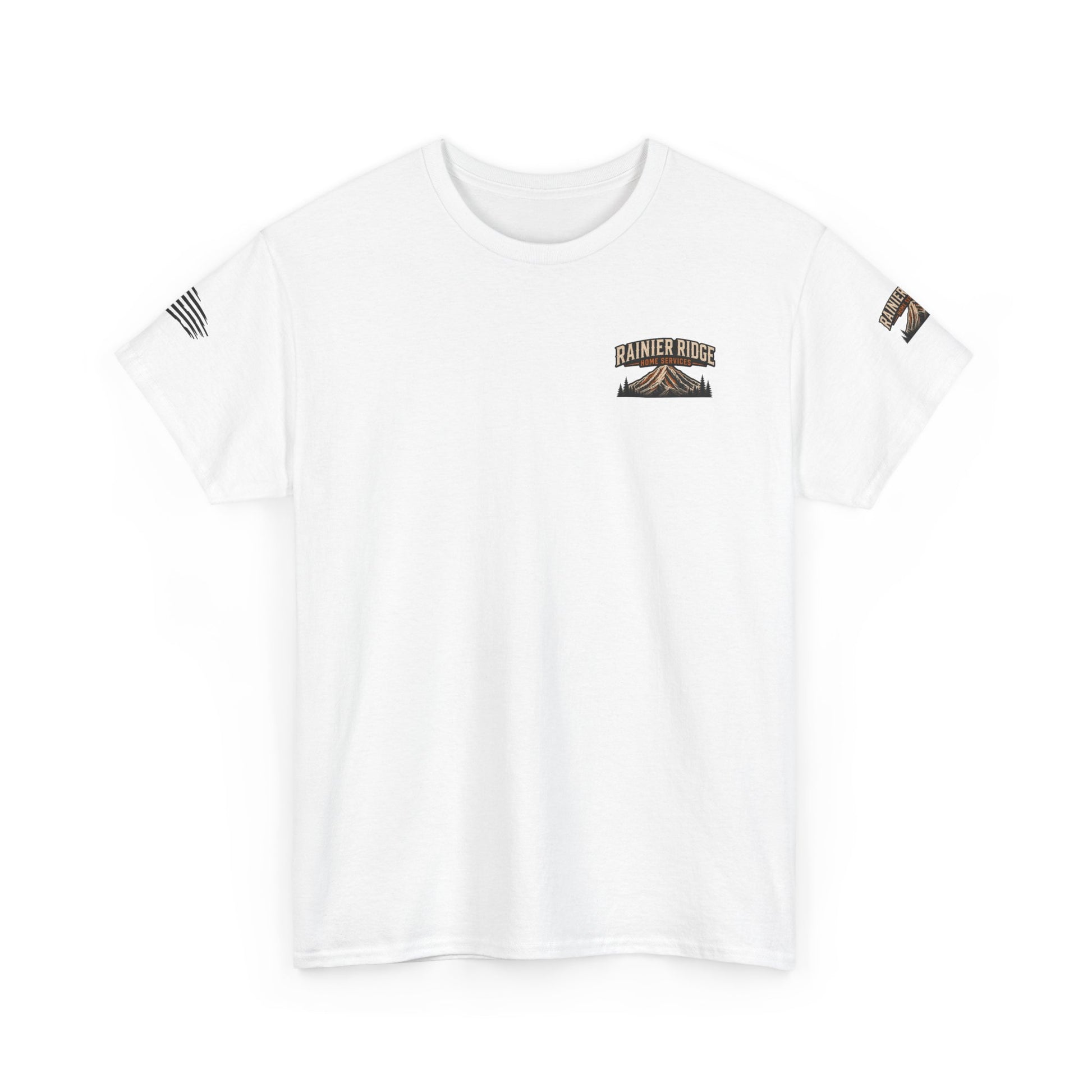 Cabin Collage Tee — Rustic Mountain Lodge Photo Graphic T-Shirt