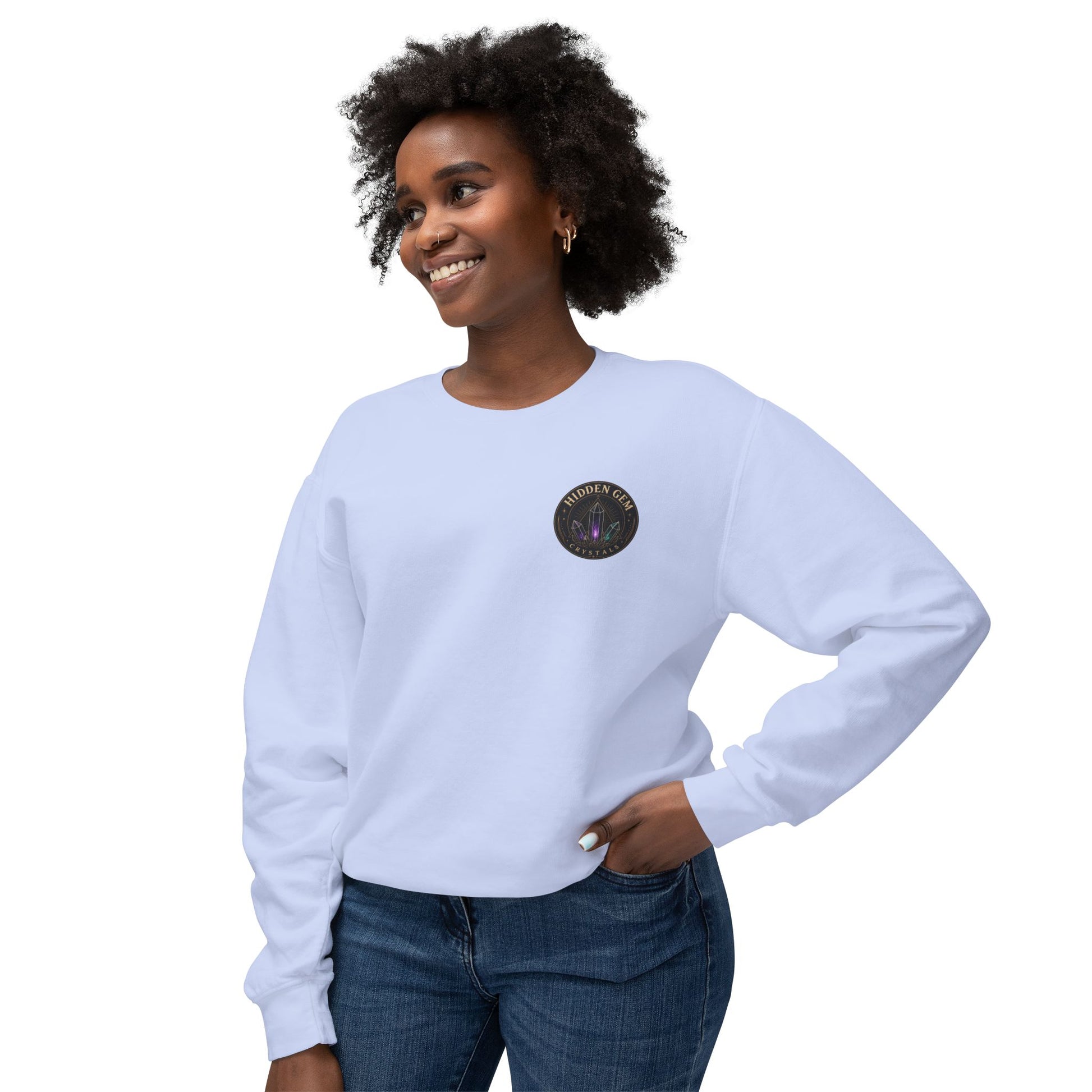 Crystal Crewneck Sweatshirt — "Hidden Gem Crystals" Graphic