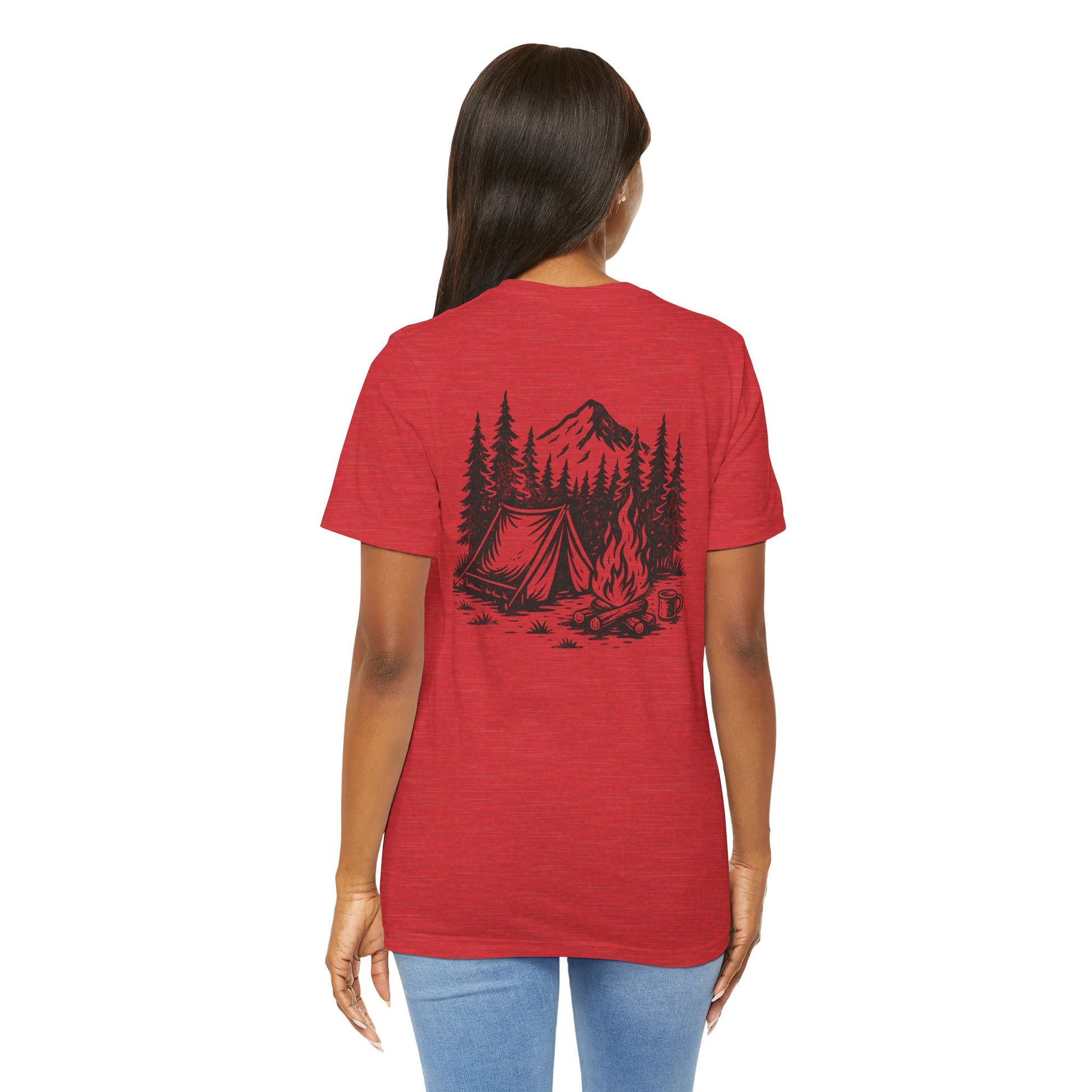 Wander Camp Tee – Distressed Campfire Scene