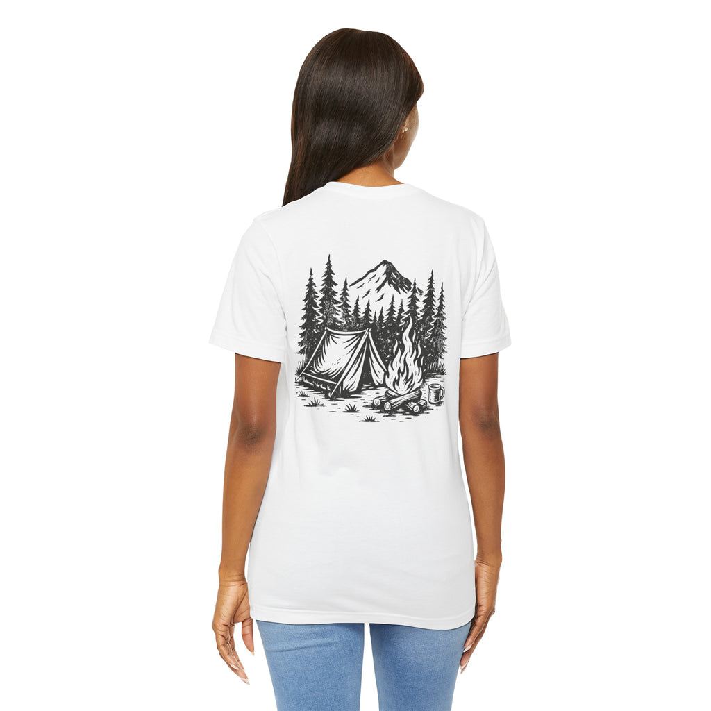 Wander Camp Tee – Distressed Campfire Scene