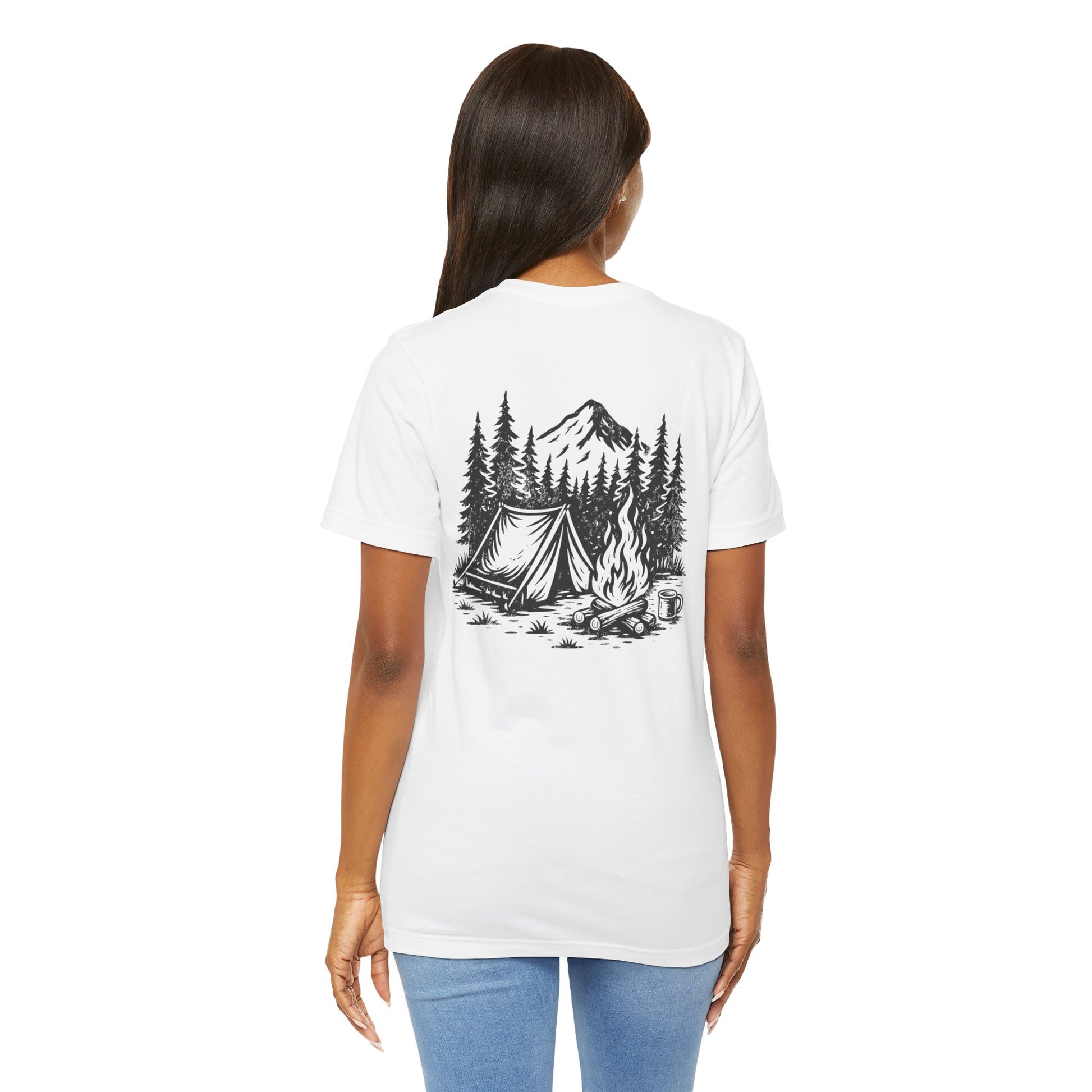 Wander Camp Tee – Distressed Campfire Scene
