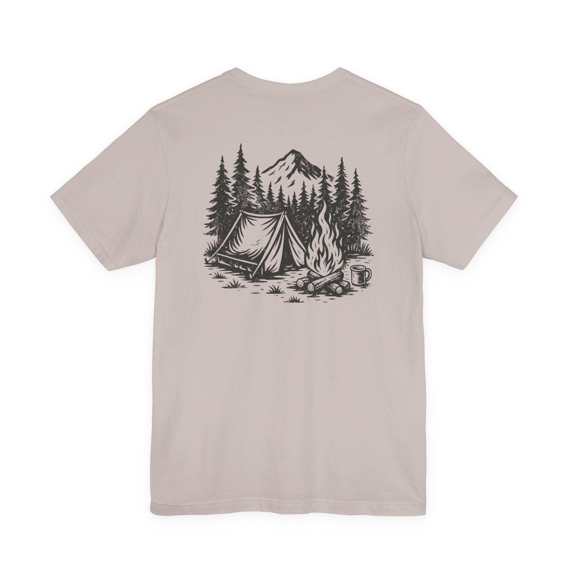 Wander Camp Tee – Distressed Campfire Scene