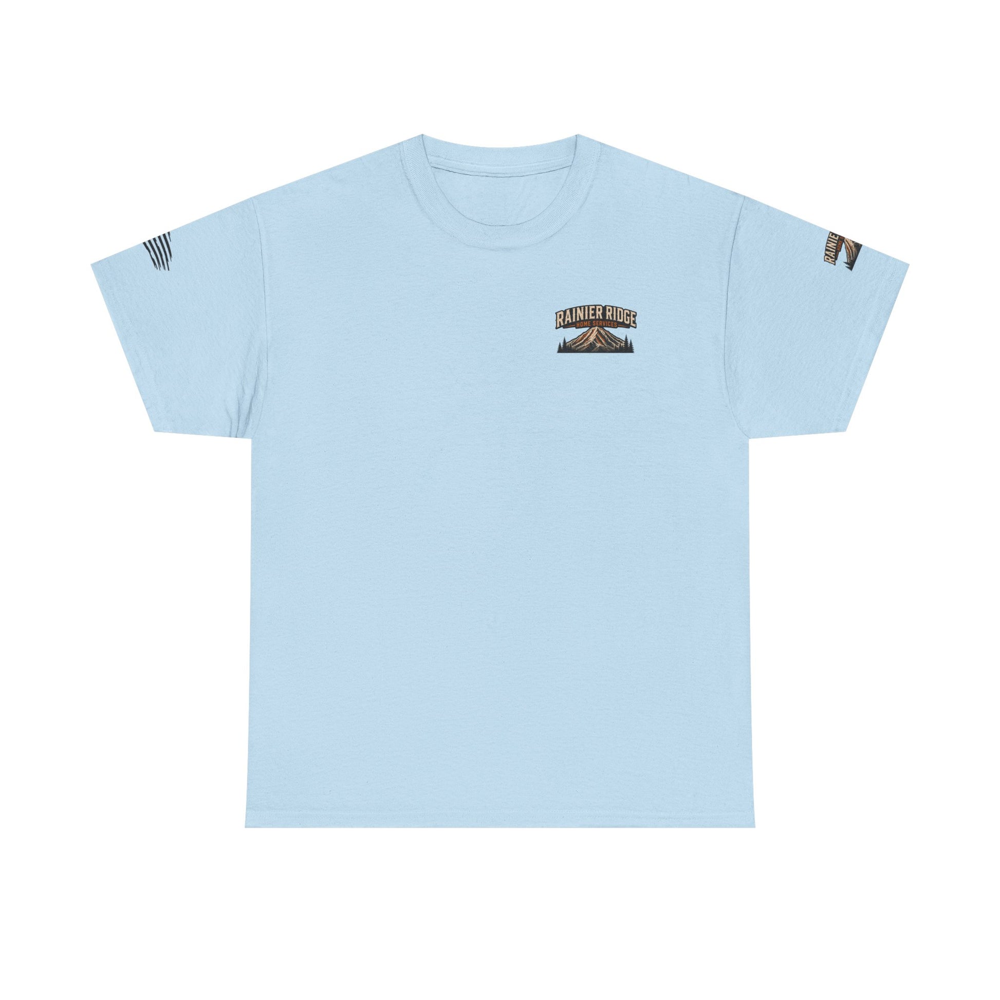 Cabin Collage Tee — Rustic Mountain Lodge Photo Graphic T-Shirt