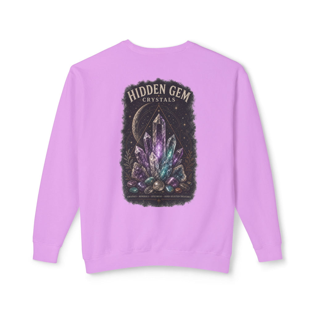 Crystal Crewneck Sweatshirt — "Hidden Gem Crystals" Graphic