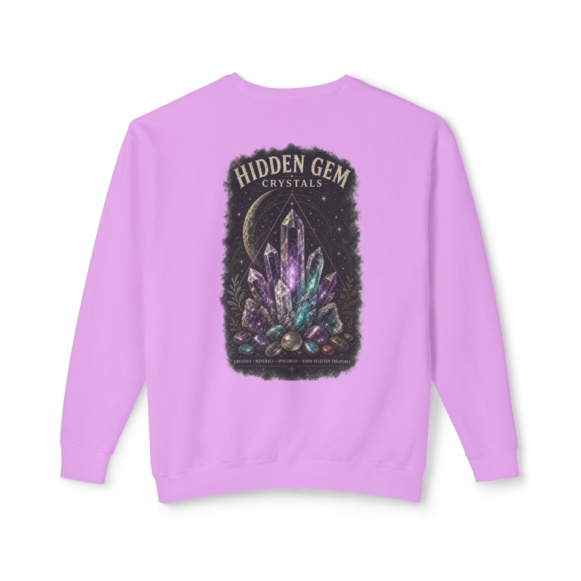 Crystal Crewneck Sweatshirt — "Hidden Gem Crystals" Graphic