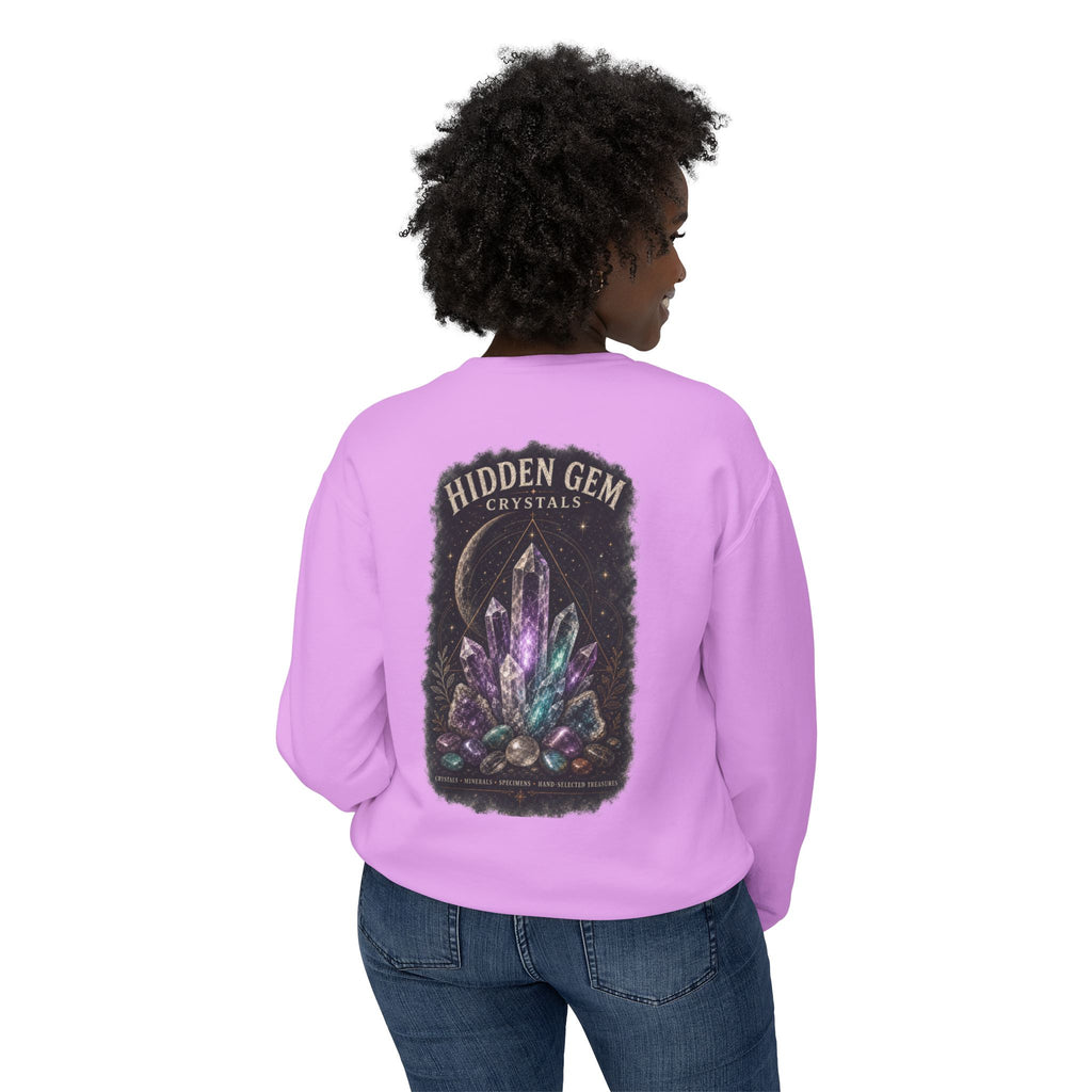 Crystal Crewneck Sweatshirt — "Hidden Gem Crystals" Graphic