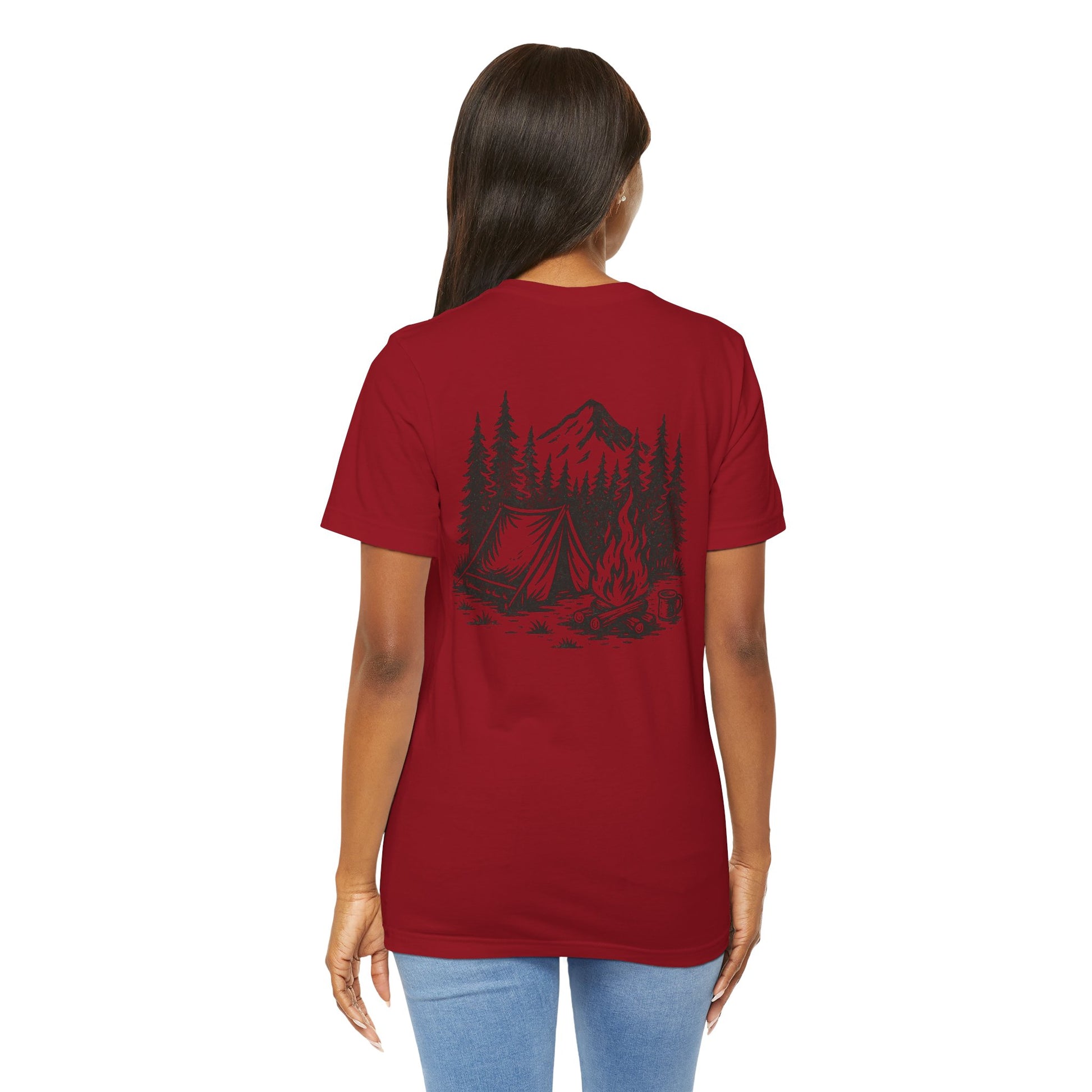 Wander Camp Tee – Distressed Campfire Scene