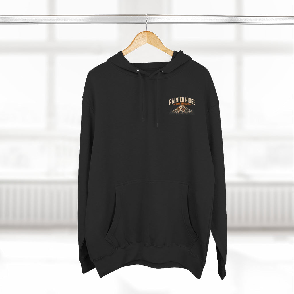Rainier Ridge Cabin Hoodie — Cozy Mountain Cabin Camping Pullover