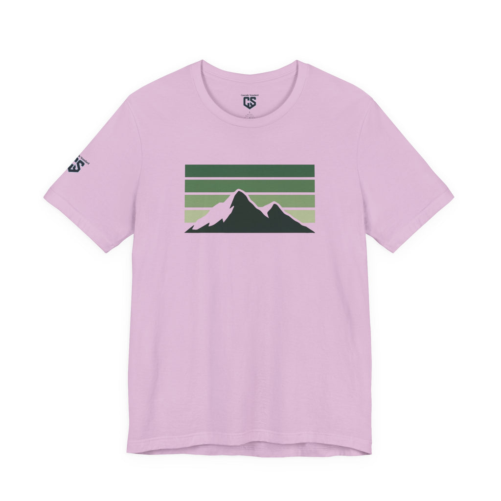 Cascade Lines Tee – Earth-Tone Mountain Stripe Shirt