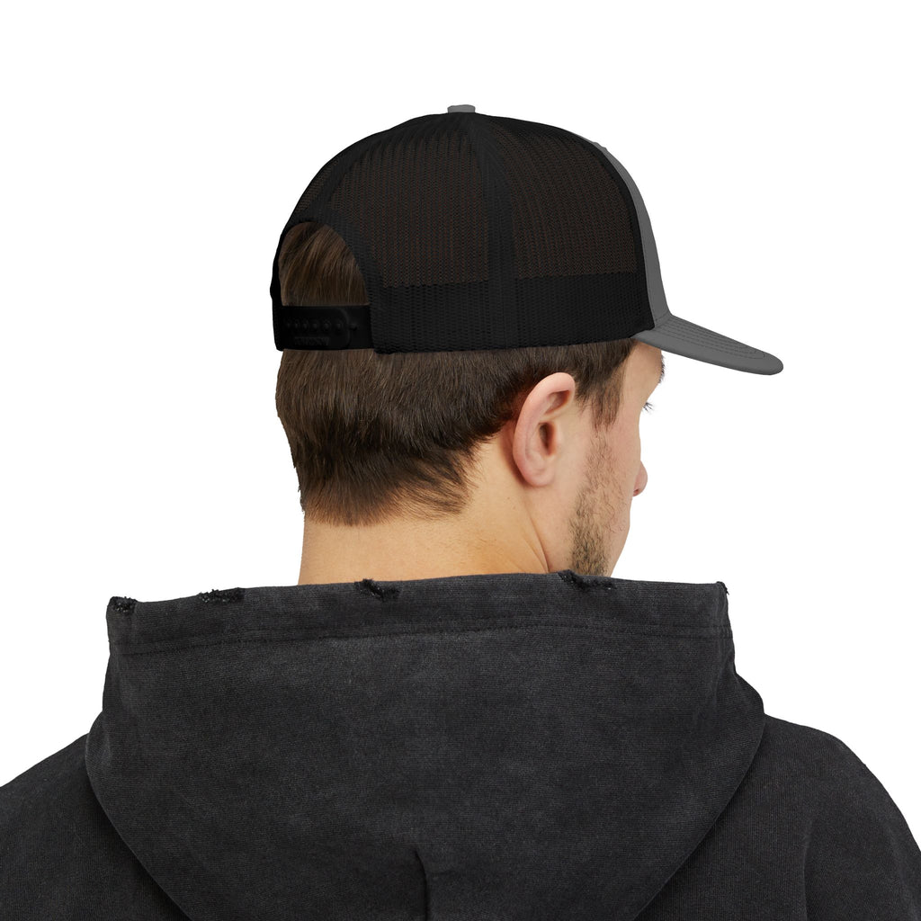 Trucker Cap — 'Rainier Ridge Home Services' Embroidered Mountain Snapback