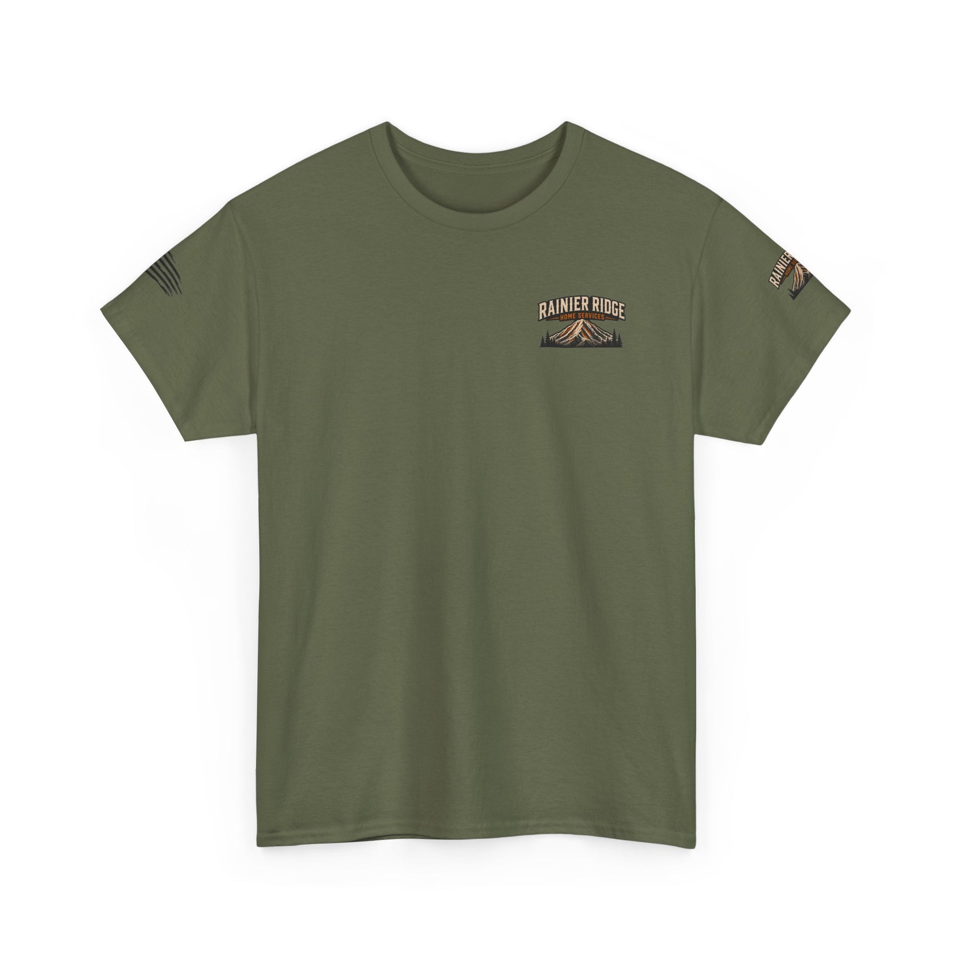 Cabin Collage Tee — Rustic Mountain Lodge Photo Graphic T-Shirt