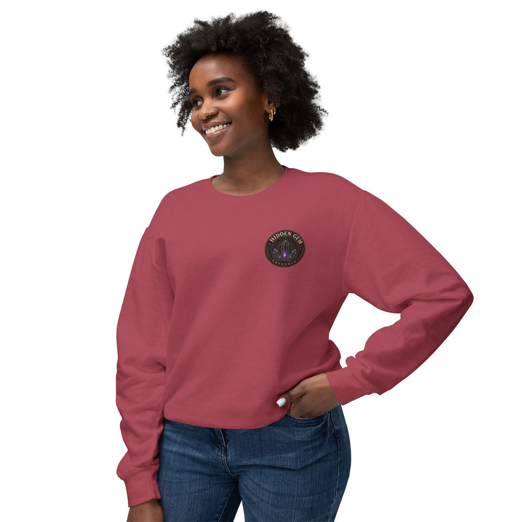 Crystal Crewneck Sweatshirt — "Hidden Gem Crystals" Graphic