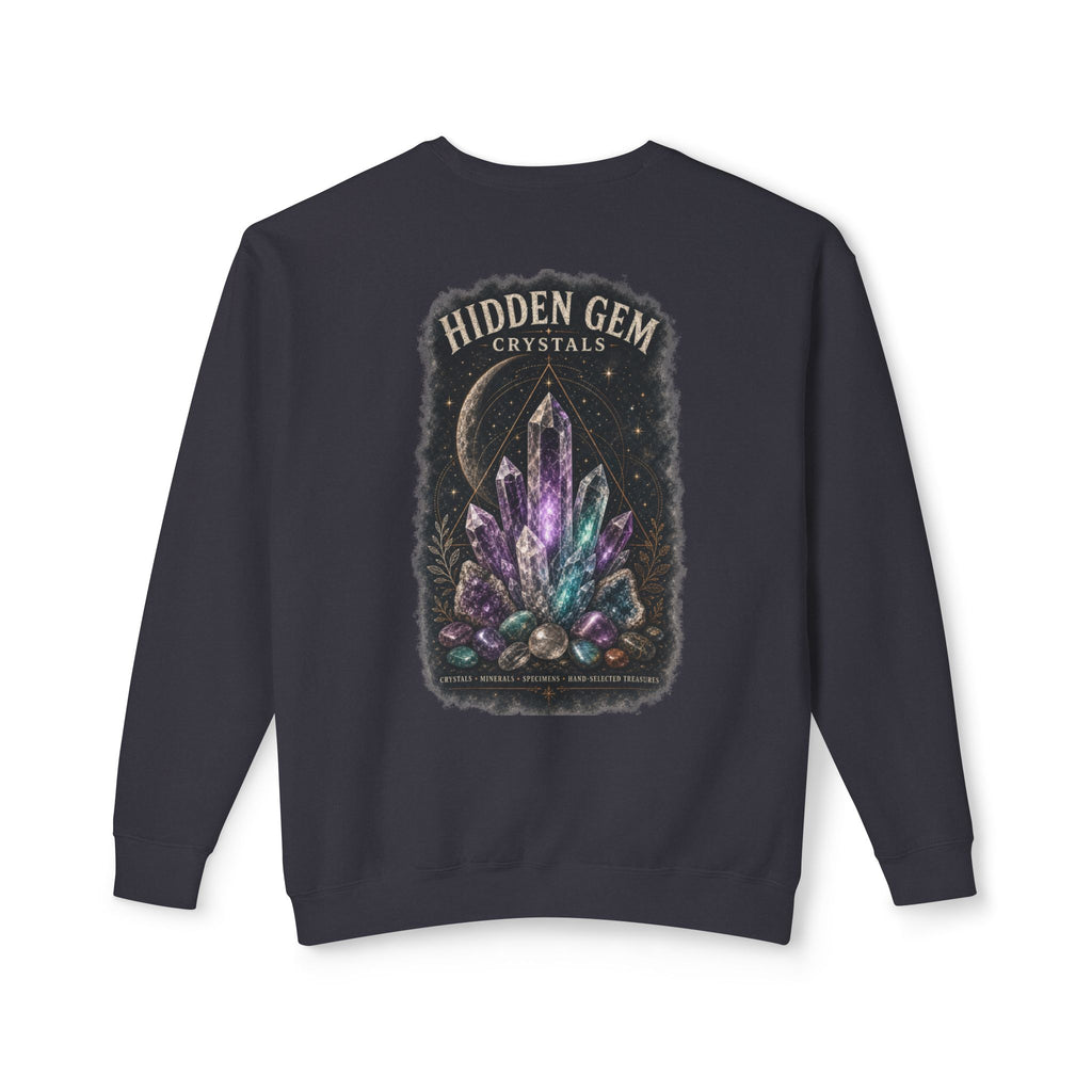 Crystal Crewneck Sweatshirt — "Hidden Gem Crystals" Graphic
