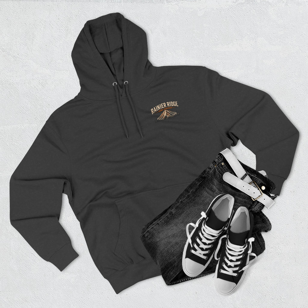 Rainier Ridge Cabin Hoodie — Cozy Mountain Cabin Camping Pullover