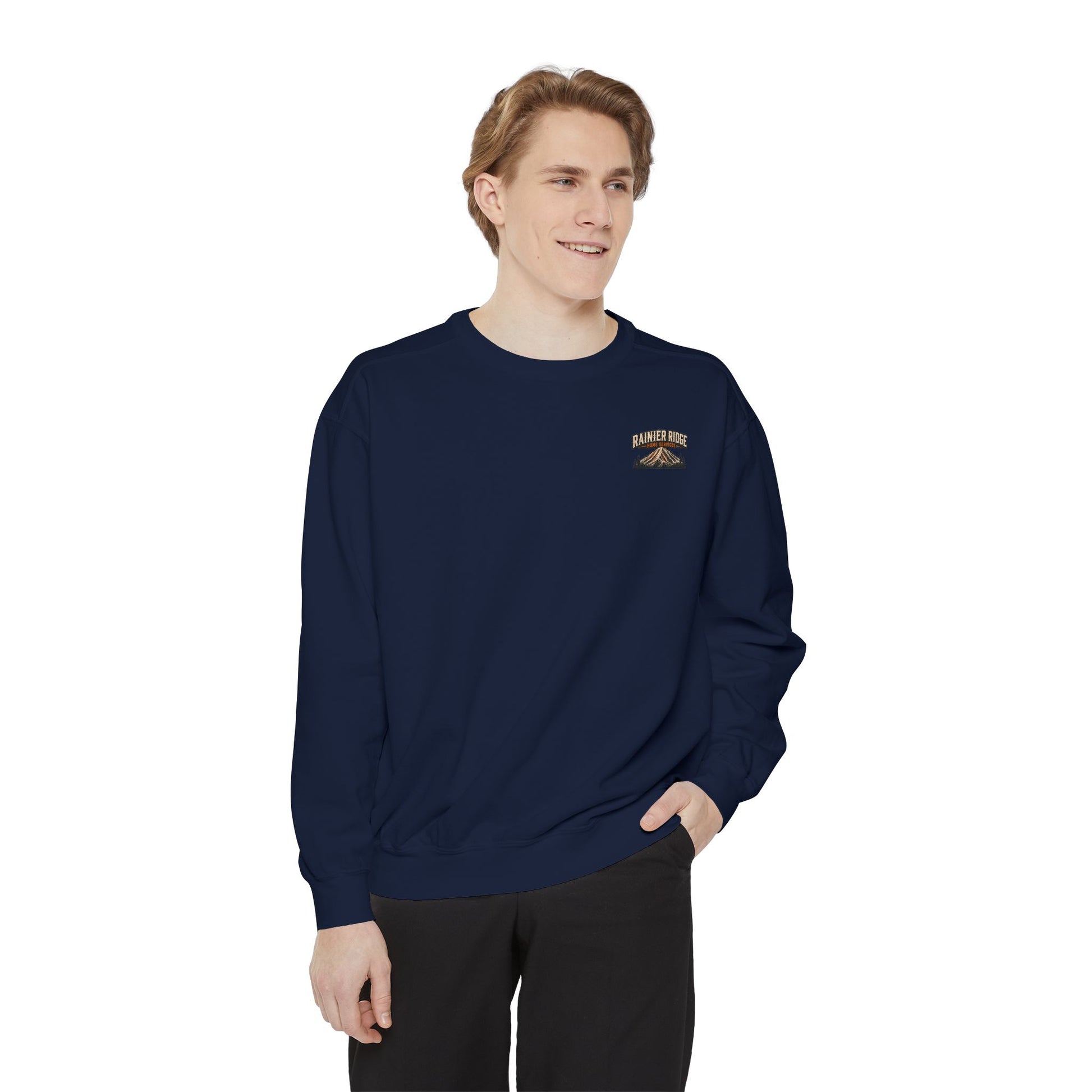 Rainier Ridge Cabin Sweatshirt — Mountain Lodge Campfire Crewneck