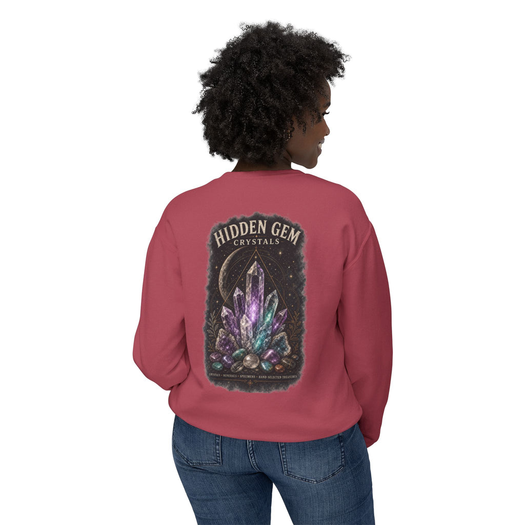 Crystal Crewneck Sweatshirt — "Hidden Gem Crystals" Graphic