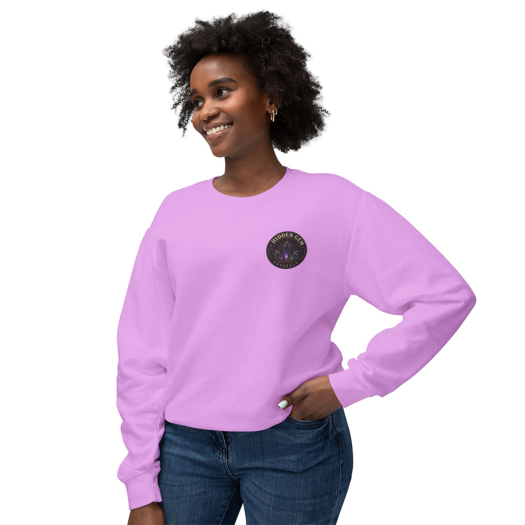 Crystal Crewneck Sweatshirt — "Hidden Gem Crystals" Graphic