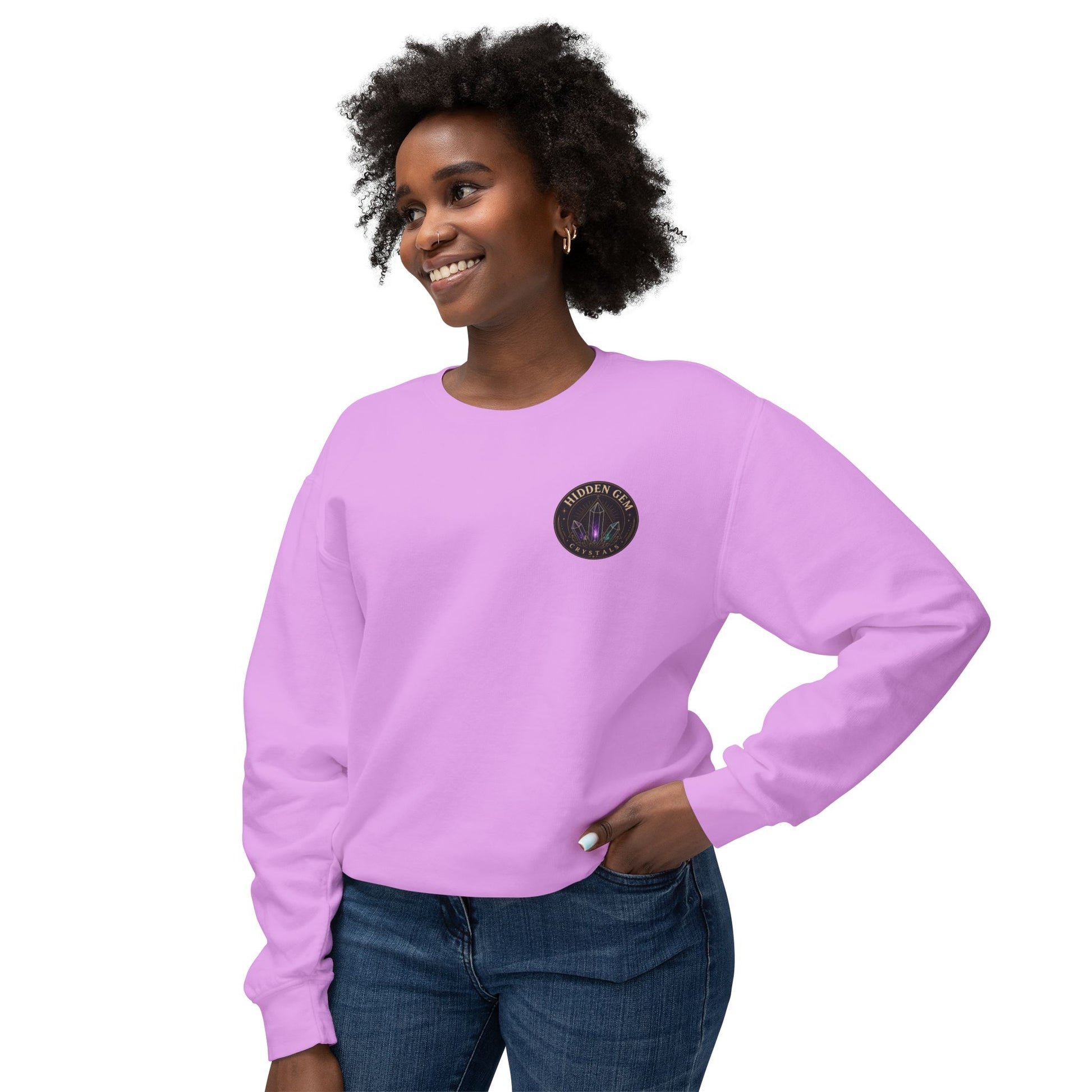 Crystal Crewneck Sweatshirt — "Hidden Gem Crystals" Graphic