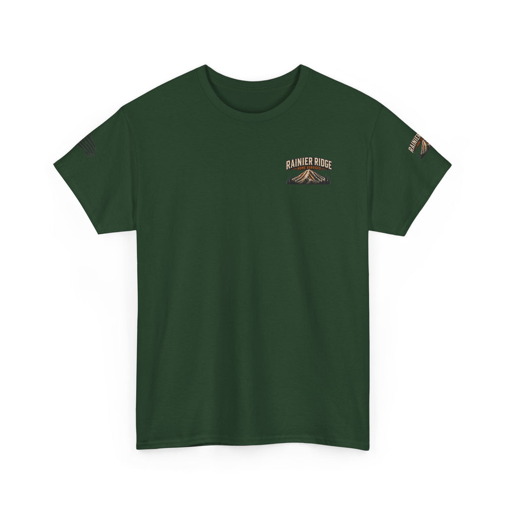Cabin Collage Tee — Rustic Mountain Lodge Photo Graphic T-Shirt