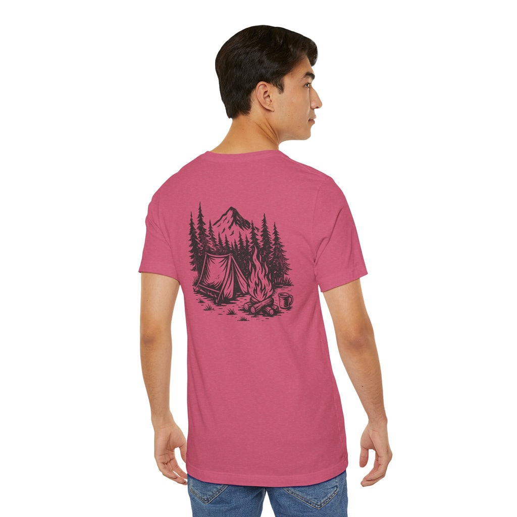 Wander Camp Tee – Distressed Campfire Scene